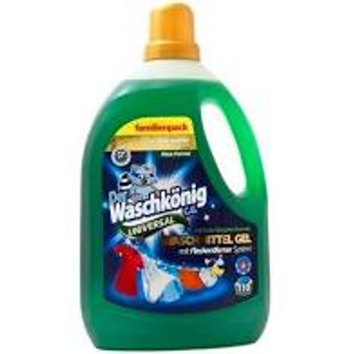 Waschkonig 3,3l univerzální prací gel pro praní bílého i barevného prádla, 110 dávek