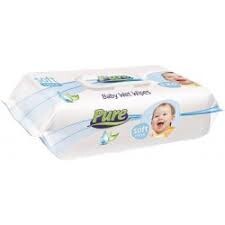 Ubrousky vlhč. dět. Pure s clipem 120ks, parfémované