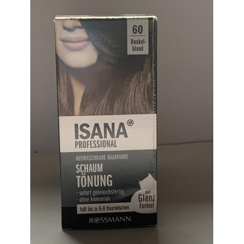 Isana professional, tónovací pěna na vlasy č. 60 tmavěblond