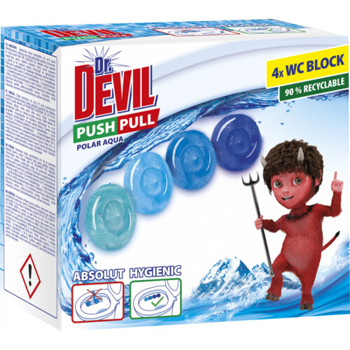Dr. Devil Wc push pull gel 2x20g Polar aqua
