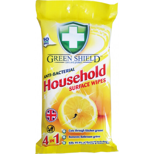 Greenshield 50 ks vlh. ubrousky úklidové  antibakt. - citrus
