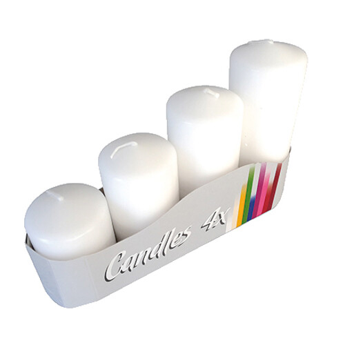 Svíčky sada 4 ks /7,9,11,13 cm/ bílé
