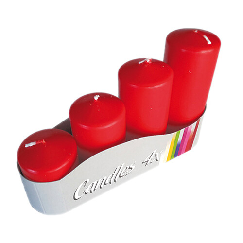 Svíčky sada 4 ks /7,9,11,13 cm/ červené