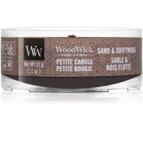 Woodwick 31 g Sand driftwood, praskavý zvuk krbu