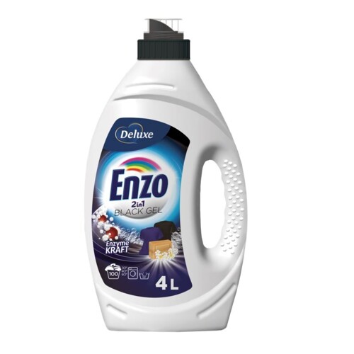 Enzo de luxe 4 l - prací gel 2v1 - 100 dávek - na černé - enzymatický účinek