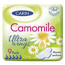 Carin Kamille ultra wings 9 ks - vložky s křidélky a vůní heřmánku, velikost normal