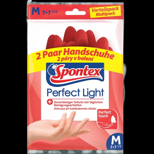 Gumové rukavice Spontex Perfect light 2 páry vel M