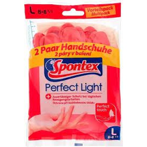 Gumové rukavice Spontex Perfect light 2 páry vel. L