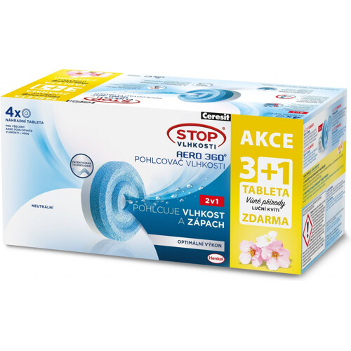 Ceresit Aero 360 4 ks - náhradní tablety do pohlcovače vlhkosti