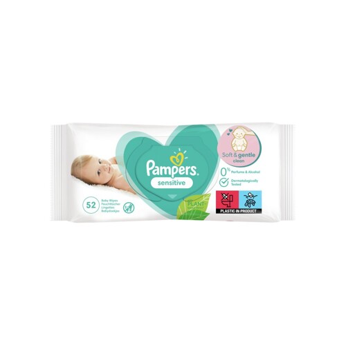 Pampers vlh. ubrousky 52 ks sensitive