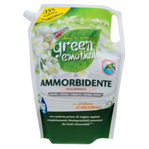 Green emotion 1,5 l aviváž s jasmínovou vůní, pro snadné žehlení - hypoalergenní, pro citlivou pokožku