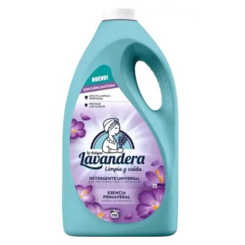 Lavandera 4,95 l 110 dávek - univerzální prací gel s vůní jara - dovoz Španělsko