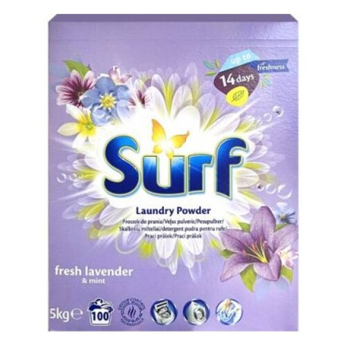 Surf prací prášek 5 kg Fresh lavender - 100 dávek