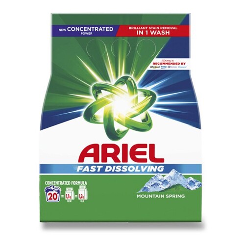 Ariel 20 dávek Mountain spring - na bílé i barevné prádlo