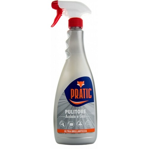Pratic pulitore acciaio e gas 750 ml - čistič na nerezové a chromované povrchy
