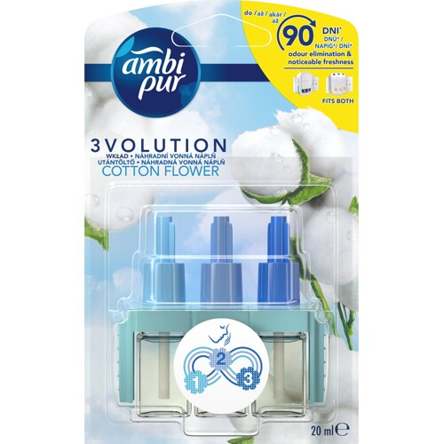 Ambipur trivolution 20 ml cotton - vůně květu bavlny