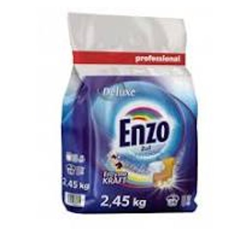 Deluxe Enzo prací prášek profesionál 2,45 kg 2v1 uni, 35 dávek - prací prostředek pro univerzální použití v profi kvalitě