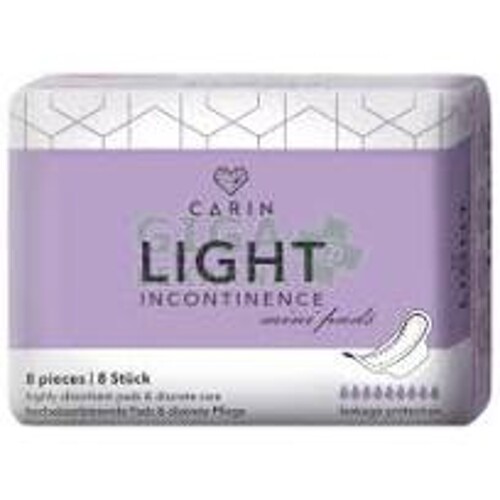 Carin light inkontinence odour control 8 ks - inkontinenční vložky