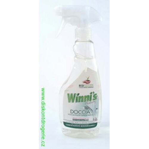 Winnis 500 ml doccia - hypoalergenní přípravek na sprchové kouty z plastu i skla, dokonalý lesk beze šmouh