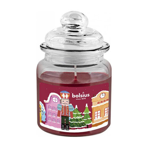 Bolsius dekorační vonná svíce ve skle s vůní pečeného jablka a skořice - doba hoření 32 h