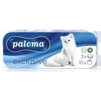 Toaletní papír paloma parf. heřmánek, tisk, 150útržků, 10ks / pytel 80 ks /...