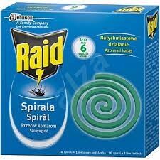 Raid venkovní spirála proti komárům 6 ks