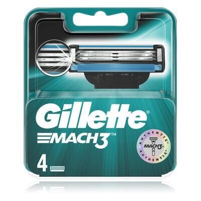 Gillette Mach 3  4 ks,  náhradní bříty