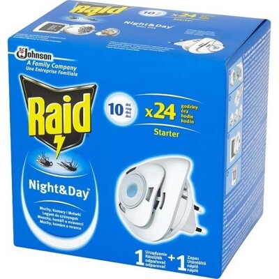 Raid elektric stojek + náplň na mouchy a komáry