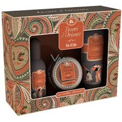 Tesori ď oriente dárková sada s vůní lotosu - parfém 100 ml, svíčka, s. gel 25...
