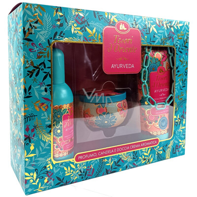 Tesori ď oriente dárková sada ayurveda - parfém 100 ml, svíčka, s. gel 250 ml...