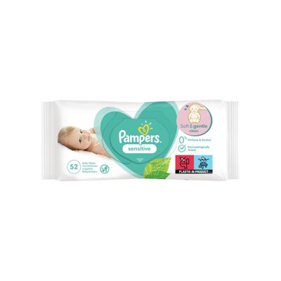 Pampers vlh. ubrousky 52 ks sensitive