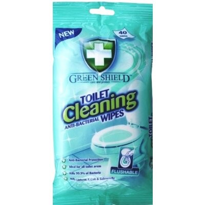 Greenshield 40 ks antibakteriální ubrousky na wc splachovatelné