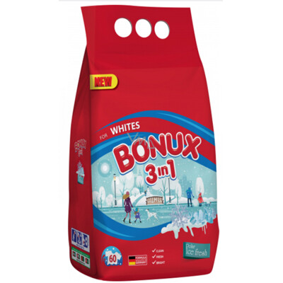 Bonux 60 dávek 4,5 kg na bílé prádlo - ice fresh
