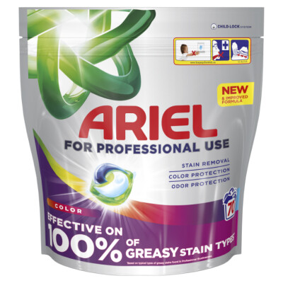 Ariel Professional Color 70 ks - prací kapsle na barevné prádlo pro profesionální použití, vyšší účinnost