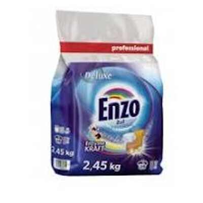 Deluxe Enzo prací prášek profesionál 2,45 kg 2v1 uni, 35 dávek - prací prostředek pro univerzální použití v profi kvalitě