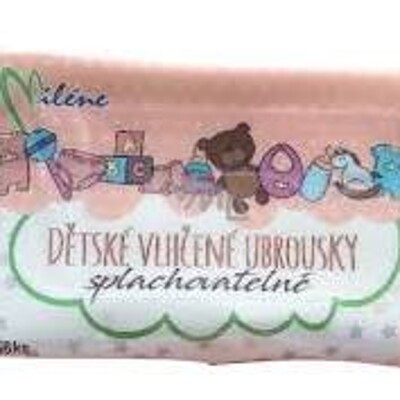 Miléne kids 15 ks - antibakteriální vlhčené ubrousky, vhodné pro děti