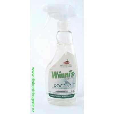 Winnis 500 ml doccia - hypoalergenní přípravek na sprchové kouty z plastu i skla, dokonalý lesk beze šmouh