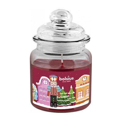 Bolsius dekorační vonná svíce ve skle s vůní pečeného jablka a skořice - doba hoření 32 h