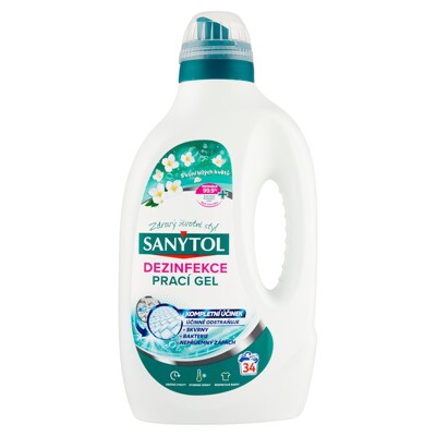 Sanytol 1,7 l -  34 dávek,  dezinf. prací gel s vůní květin