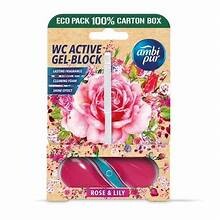 Ambipur wc active-gel blok, rose-lilly